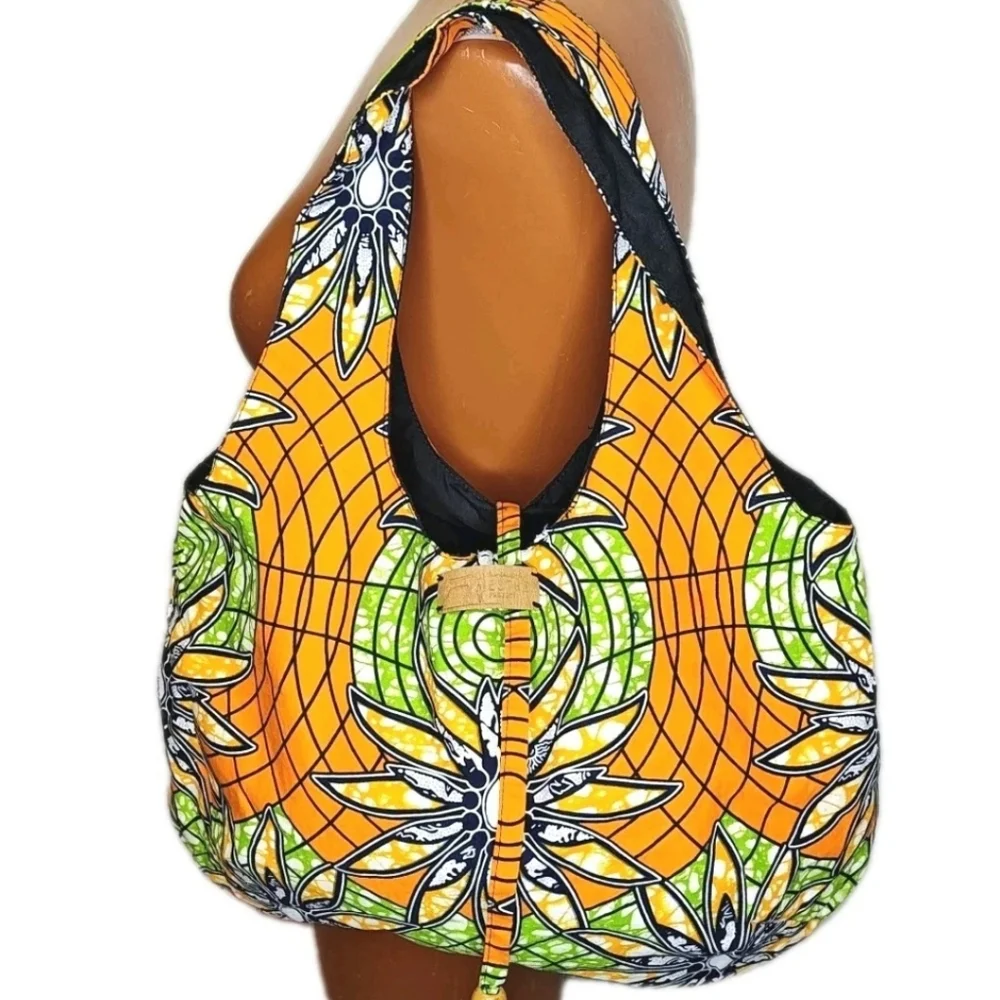 Hobo Bag Handmade By Esther Project Purse Tropical Floral Packable Resort Cruise